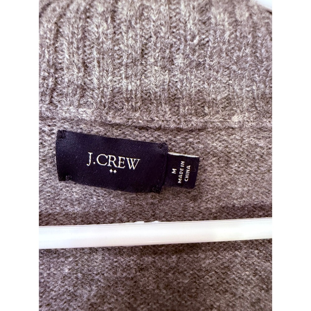 J.Crew Medium Gray 100% Lambswool Shawl Collar Button Sweater 21943 HO17 - Picture 2 of 7